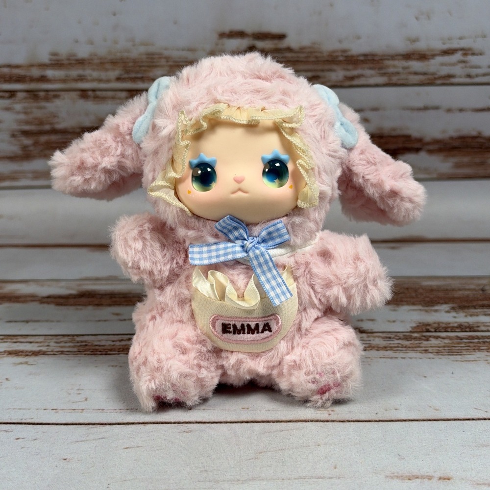 Lovely Emma Pocket Zoo Pink Rabbit Bunny Plush Art Doll Keychain Toy 6 Inch